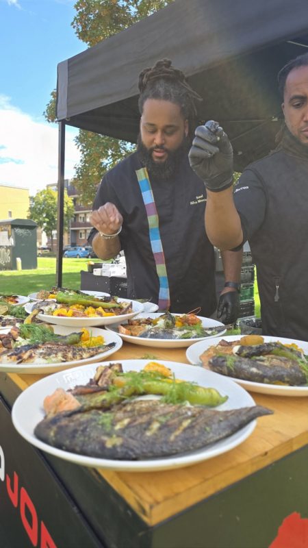 Chefs plating up their dishes